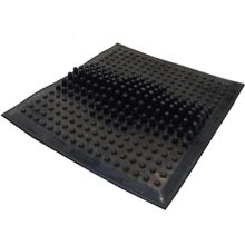 Коврик массажный для ног, черный, резиновый 26х26см