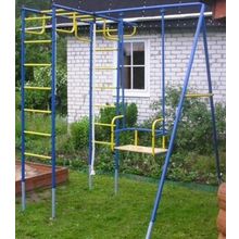 Лидер с металлическими качелями сине жёлтый