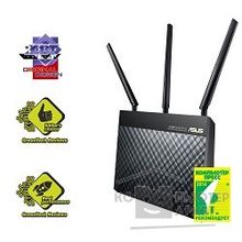 Asus RT-AC68U WiFi Router WLAN 1.3Gbps, Dual-band 2.4GHz+5.1GHz, 802.11ac+4xLAN RG45 GBL+1xWAN GBL+1xUSB3.0+1xUSB2.0 3x ext Antenna