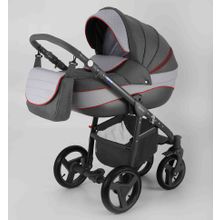 Коляска Adamex NEONEX ALFA т.серый+серая кожа X1