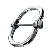 Серебристые наручники в форме восьмерки Metal - размер S Серебристый