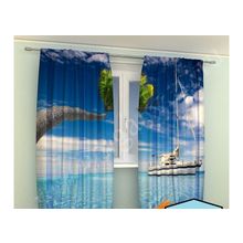 Фотошторы яхта в лагуне