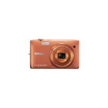 Nikon coolpix s3500 20.1mpix оранжевый  7x 2.7" 720p 25mb sdxc en-el19