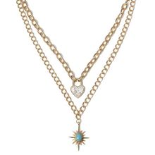 Многослойное колье под золото (арт. 81075-7)