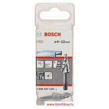 Bosch HSS Ступенчатое сверло 4-12 мм (2608597518 , 2.608.597.518)