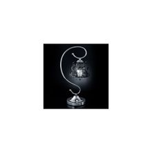 Настольная лампа с хрусталем 3446 1T хром + дымчатый хрусталь Strotskis