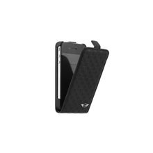 Чехол для iPhone 4S Mini Flip Leather Chequered, цвет Black (MNFLP4SQBL)