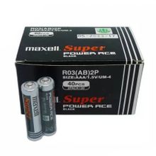 Батарейка AAA Maxell R03 2SH солевая, 40шт, коробка