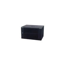 Шкаф настенный Krauler KRC76406, 2-х секционный, 6U, 600*450*368мм, стекл. дверь, в собр. виде, черн