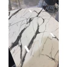 Стол KRIS MARBLE 120 СМ белый мрамор черный