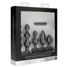 Черный анальный вибронабор USB-Rechargeable Anal Set Черный