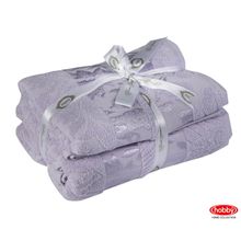 Махровое полотенце в пвх уп. 50х90+70х140 "VERSAL", лиловый