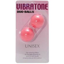 Розовые вагинальные шарики Vibratone DUO-BALLS Розовый