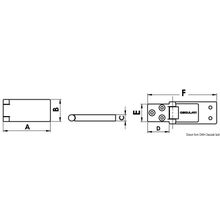 Osculati Built-in hinge mirror-polished AISI316 75x35 mm, 38.925.02