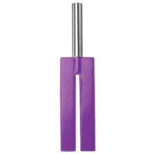 Фиолетовая П-образная шлёпалка Leather Slit Paddle - 35 см. Фиолетовый