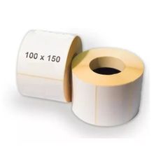 Термотрансферные этикетки, полуглянцевые 100 x 150 (1 ряд, 500 шт, втулка 40)