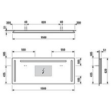 Зеркало Laufen Case 4.4728.8.996.144.1 150x62 с подсветкой