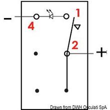 Osculati Marina R OFF-(ON) toggle switch, 14.196.02