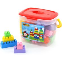 Конструктор Строитель (45 элементов) (в ведёрке)