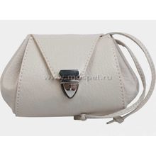 Кожаная косметичка белая