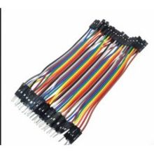 1 Pin Female-Male Jumper Wire 100mm (40pcs pack), Набор проводов соединительных (M-F) 40 шт., 4*10 цветов