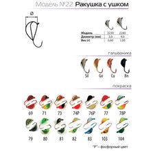 Мормышка W Spider Ракушка с ушком (модель 22)