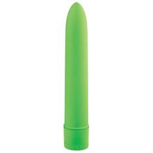 Зелёный классический вибратор BASICX MULTISPEED VIBRATOR GREEN 7INCH - 18 см. Зеленый