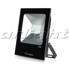 светодиодный прожектор AR-FLAT-ICE-50W-220V Warm (Black, 120 deg), 23585 |  код. 023585 |  Arlight