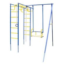 Лидер с металлическими качелями сине жёлтый