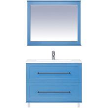 Misty Мебель для ванной Марта 100 напольная голубая
