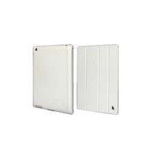 Кожаный чехол JisonCase Leather Case Premium White (Белый цвет) для iPad 2 iPad 3 iPad 4