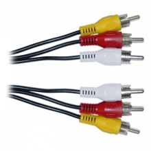 Кабель аудио видео 3 RCA plug - 3 RCA plug, 1.8 м, ATcom (AT0711)