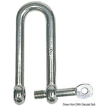 Osculati Long shackle with captive pin AISI 316 6 mm, 08.222.06