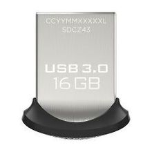 флешка 16ГБ SanDisk Cruzer Ultra Fit, USB 3.0, SDCZ43-016G-GAM46
