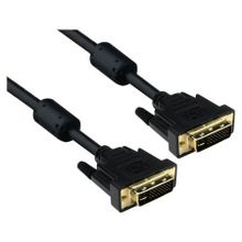 Кабель DVI-D Dual link (24+1) 3 м, позол. контакты, 2 фильтра, черный, 5bites (APC-096-030)