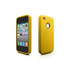 More Swirling Silicone (желтый) - чехол для iPhone 4