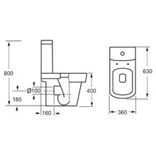 Чаша унитаза безободкового, P-trap  BelBagno MATTINO BB1060CPR