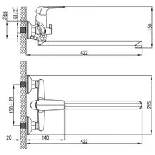 Смеситель Iddis Pond PONSBL2i10