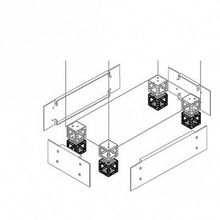 Угловые элементы цоколя H=100мм² (4шт) |  код. ZN1010 |  ABB