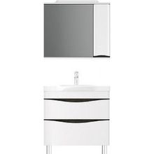 Am.Pm Мебель для ванной Like 80 R, напольная, белый глянец, венге