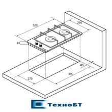 Встраиваемая газовая варочная панель Kuppersberg FBG 36 X