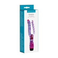 Me You Us Фиолетовый анально-вагинальный вибратор Extreme Dual Vibrator - 25 см. (фиолетовый)