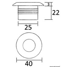 Osculati Micro plafoniera led 1X1 W rossa, 13.429.12