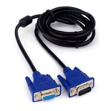 Кабель удлинитель VGA 15F-15M, 1.8 м, черный, 2 фильтра, Cablexpert (CC-PVGAX-6)