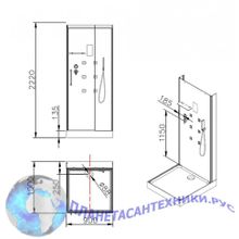 Душевая кабина Azario AG8217 R 100*90*220