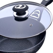 27951 Сковорода-ВОК 24см мрам крош АП с кр MB (х8)