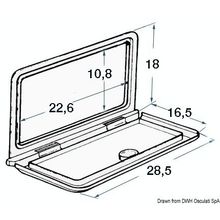 Osculati Storage box 285 x 180 x 260 mm with lock, 20.021.00