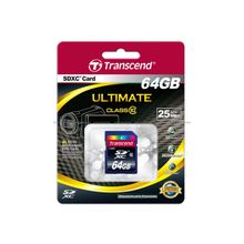 Карта памяти Transcend  SDXC 64 GB class 10