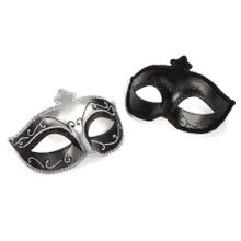 Набор из двух маскарадных масок Masks On Masquerade черный с серебристым