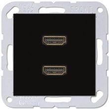Jung Розетка HDMI двойная Jung A 500 черная MAA1133SW ID - 75549